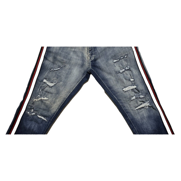 Jordan Craig Legacy Edition Sean Jeans 34x32 Distressed Stretch Ribbed Stripe - Picture 3 of 10